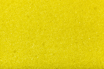 Texture of Yellow Artificial fiber sponge. Polyurethane