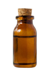  Brown color old Apothecary Bottle isolate on white background