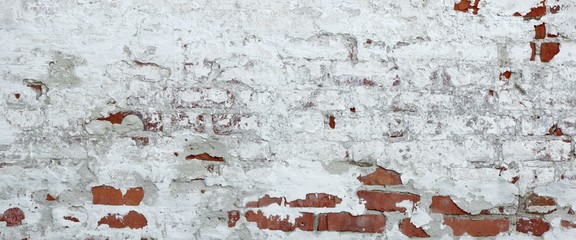 Shabby Uneven Red White Brick Vintage Texture