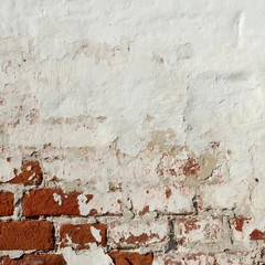 Fototapeta premium Red White Brick Wall Square Fragment Texture