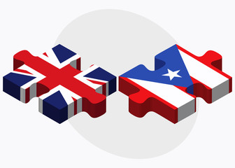 United Kingdom and Puerto Rico Flags