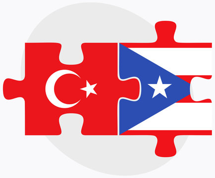 Turkey and Puerto Rico Flags