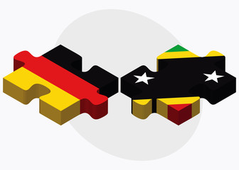 Germany and Saint Kitts and Nevis Flags