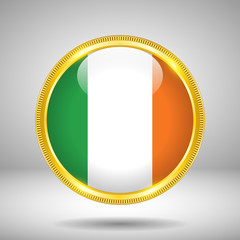 Flag of Ireland in GOLD