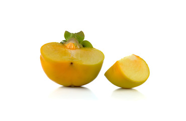 Persimmon fruit isolated on white background