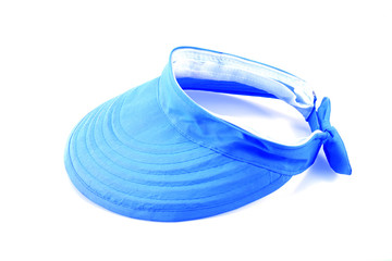 Blue visor isolated on white background