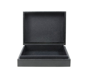 close up of a black box on white background