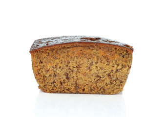 banana cake on white background