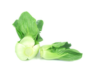 Bok choy vegetable on white background