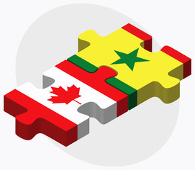 Canada and Senegal Flags