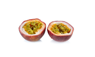 Passion fruit isolated on white