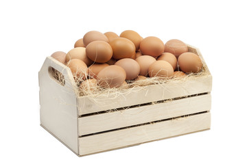 Ящик с куриными яйцами