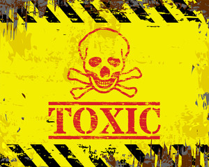 Toxic Enamel Sign - obrazy, fototapety, plakaty