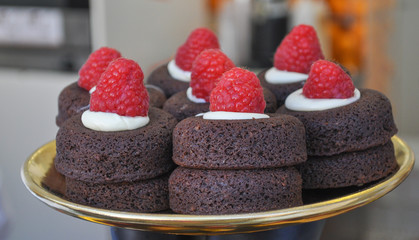 Raspberry fruits