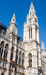 facade of Rathaus (Town Hall) in Vienna