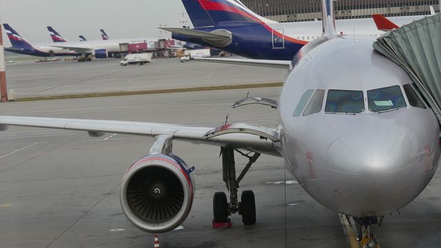 Aircraft on the airfield. Without identification numbers.