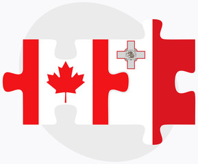 Canada and Malta Flags