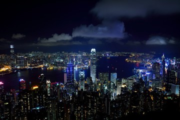Fototapeta na wymiar 中国・香港　ビクトリアピークからの夜景