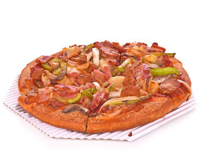 Pizza isolated on white background