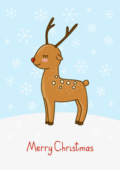 Cute cartoon deer  for Your design 
