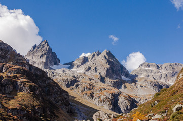 Wassen, Dorf, Susten, Sustenpass, Passstrasse, Schweizer Berge, Alpen, Meiental, Bergpass, Wanderferien, Wanderung, Herbst, Uri, Schweiz