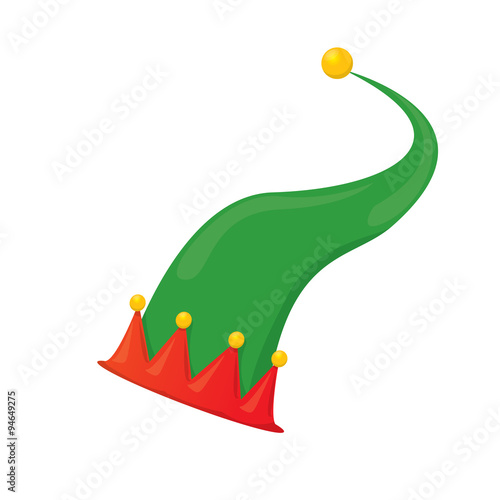 "christmas elf hat. vector illustration" Stock image and royalty-free