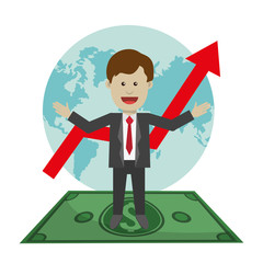 Profit graphics, vector illustration