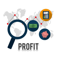 Profit graphics, vector illustration