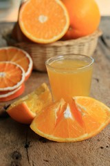 Fototapeta na wymiar fresh orange with juices