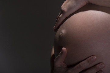 Belly of a pregnant woman