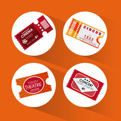 Cinema tickets design 