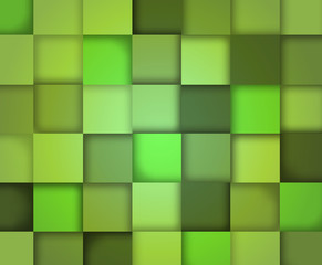 Vector  background composed of squares in different shades of green