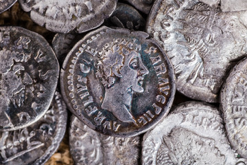 Ancient coin of the Roman Empire.