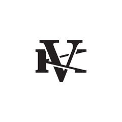Letter K and V monogram logo