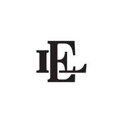 Letter L and E monogram logo