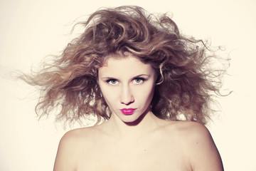 Naklejka premium Piękny kobiety studia strzał