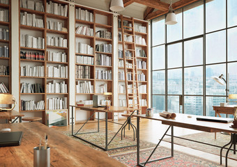 view inside old library - Blick in alte Bibliothek