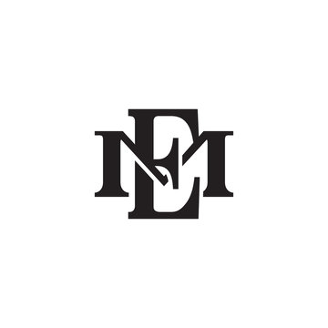 Letter M and E monogram logo