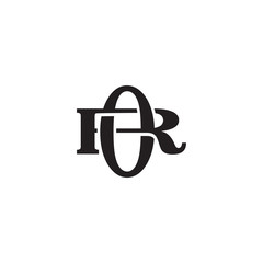 Letter R and O monogram logo