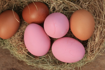 pink pickled preserved egg