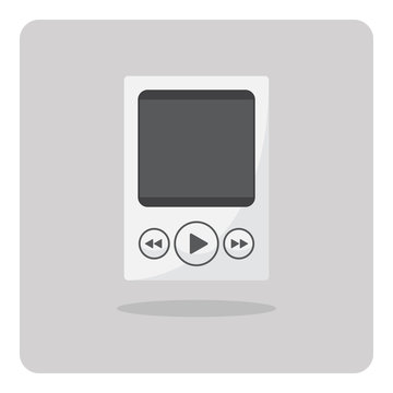 Vector of flat icon, music player on isolated background