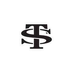 Letter S and T monogram logo