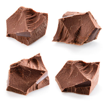Chocolate pieces. Collection.