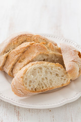 bread on white plate