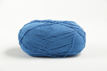 Blue yarn is isolated
