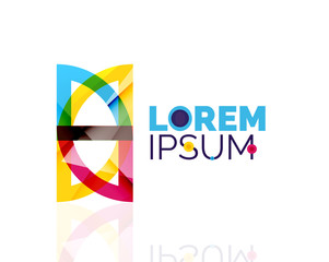 Logo, abstract geometric business icon