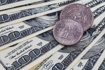 Money American dollar bills