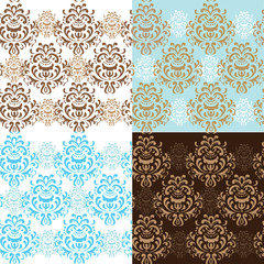 seamless flora pattern collection