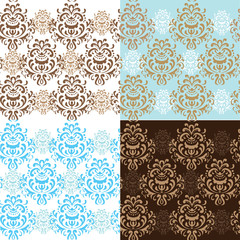 seamless flora pattern collection