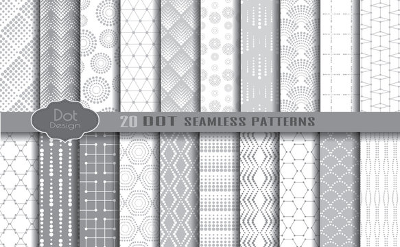 dot seamless patterns.pattern swatches included for illustrator